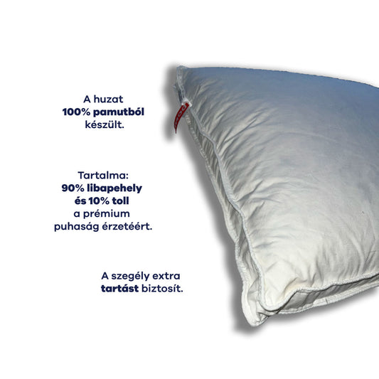 Serene párna szegéllyel, 50 x 70 cm, libapehely töltettel, 100% pamut