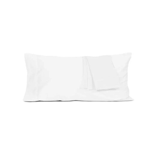 100% pamut párnahuzat 40x100 cm, puha, tartós és elegáns, fehér háttéren.