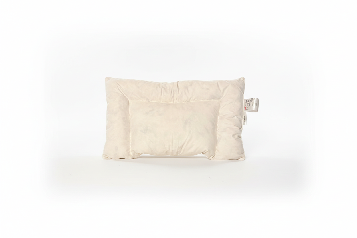 Diara gyermek párna, téglalap alakú, 30 x 50 cm, libapehely és toll töltettel, 100% pamut, fehér